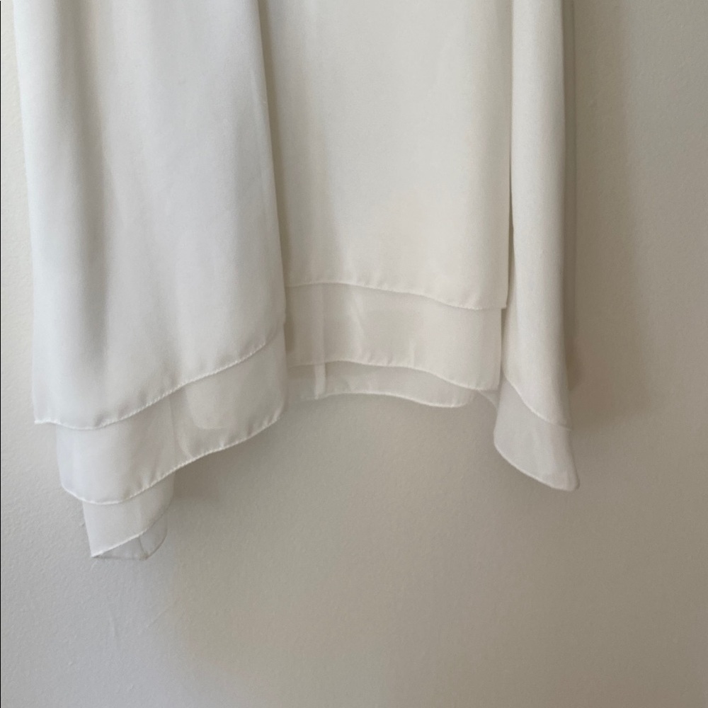 Max Studio Sleevless Eyelet Lace Embroidered White Blouse Size M - Picture 6 of 10